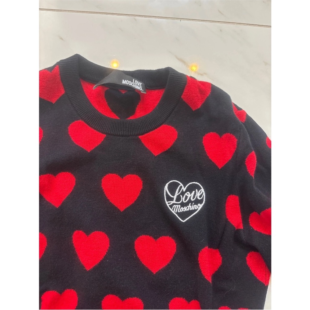 Love Moschino Black and Red Heart Sweater - Picture 2 of 2